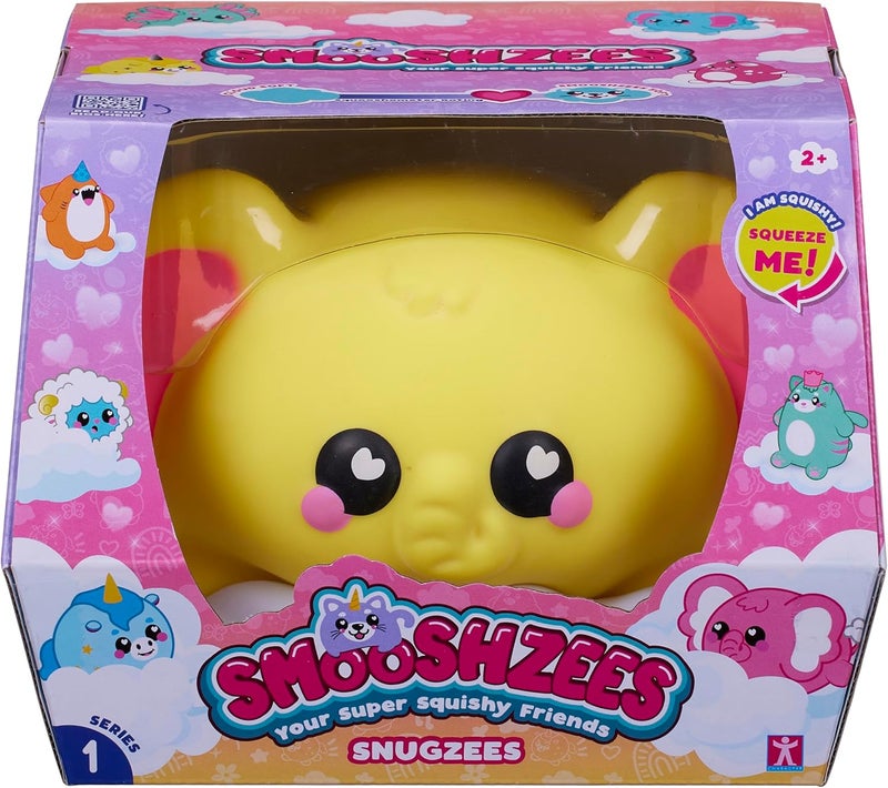 Smooshzees Snugzees, Custard, Yellow Elephant, Collectable Characters, Supersoft, Cuddly and Squishy! - Image 1